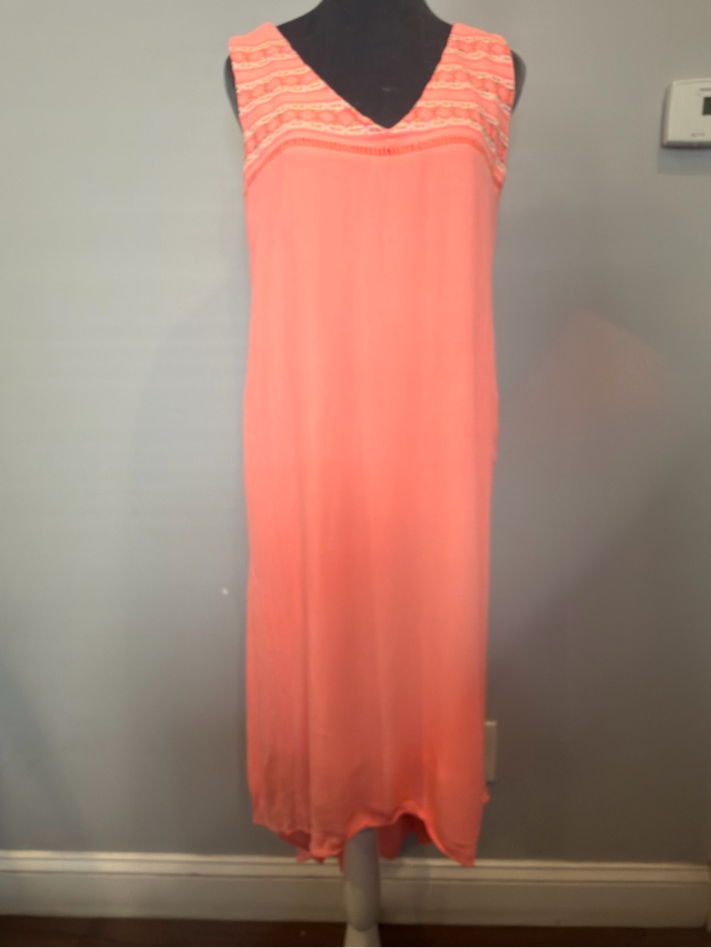 Apt. 9 Coral V-Neck Lace-Trim Sleep Chemise